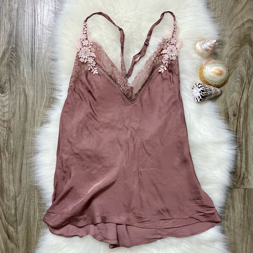 Topshop lace silky tank top size medium 8